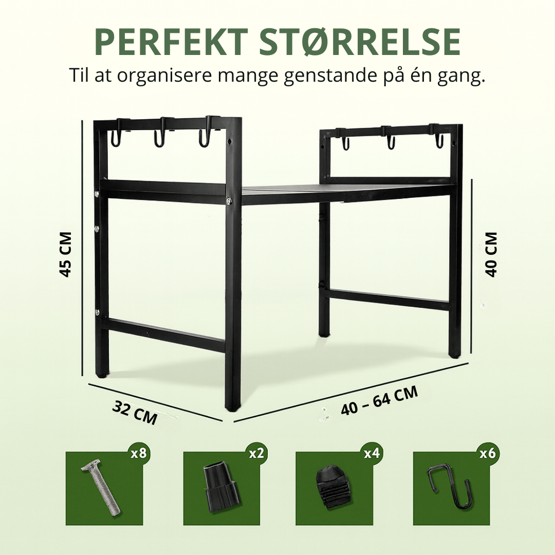 Norillo™ – Justerbart mikrobølgestativ der frigør køkkenplads