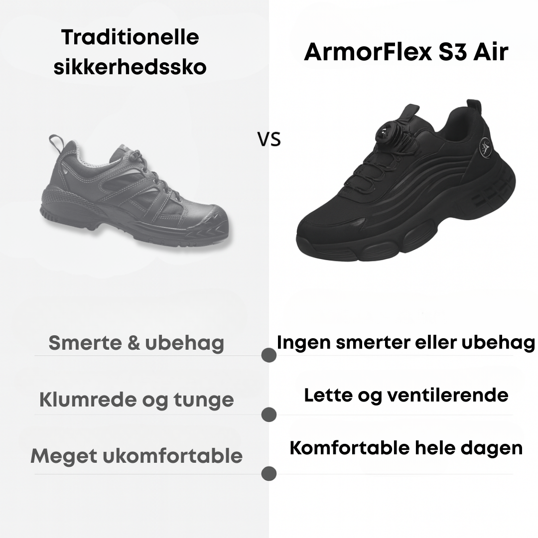 Norillo™ – ArmorFlex S3 Air – Ultralette sikkerhedssko med stålkappe & drejespænde