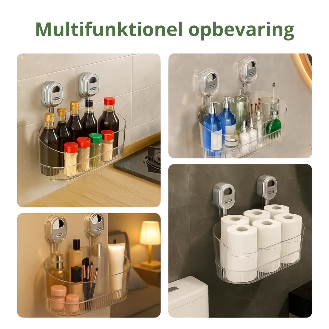 Norillo™ – Selvklæbende Væghylde uden Boring til Køkken & Badeværelse