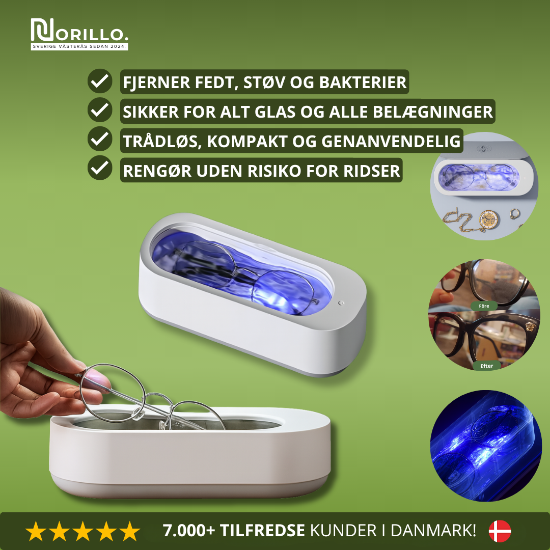 Norillo™ – Krystalklare briller uden pudseklude og striber