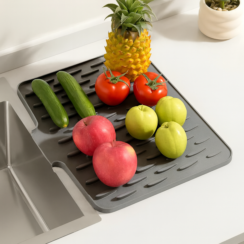 Norillo™ – Varmebeskyttelse & Hurtig Afløb – Silikone Opvaskemåtte