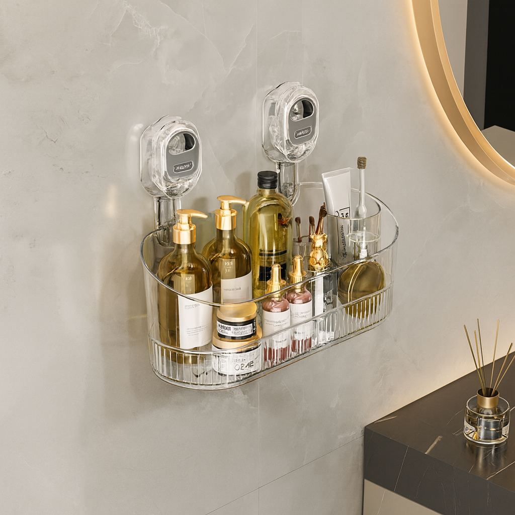 Norillo™ – Selvklæbende Væg­hylde uden Boring til Køkken & Badeværelse