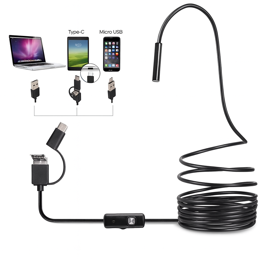 Norillo™ – Fleksibelt HD Endoskopkamera med 6 justerbare LED-lys