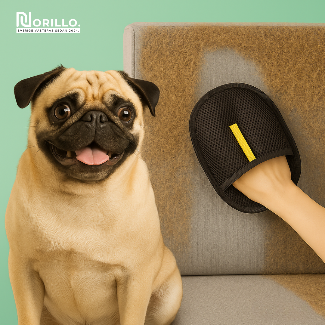 Norillo™ – Hårfjerningshandske der fjerner dyrehår på sekunder