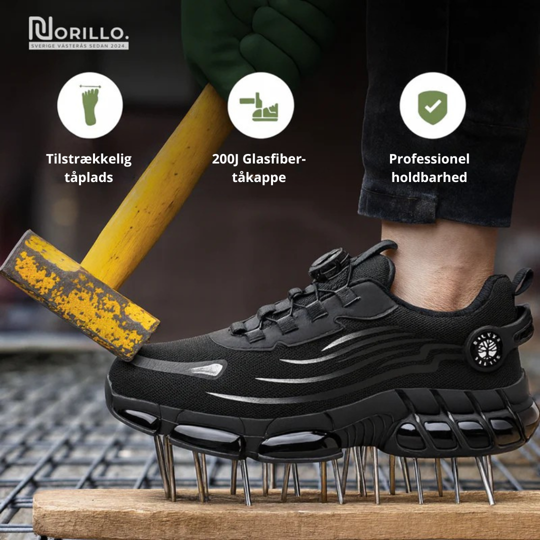 Norillo™ – ArmorFlex S3 Air – Ultralette sikkerhedssko med stålkappe & drejespænde