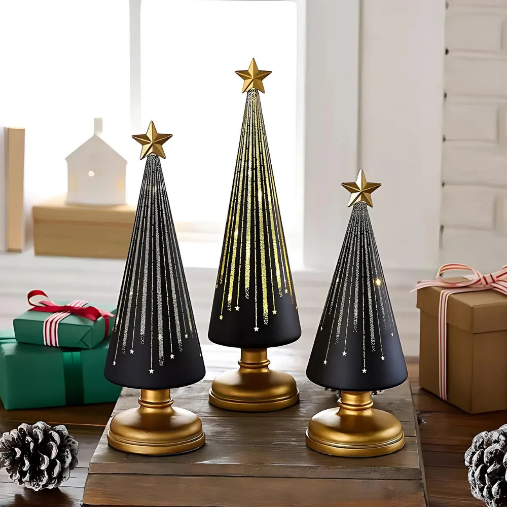 Norillo™ – Lysende glasjuletræer med stjerneskær